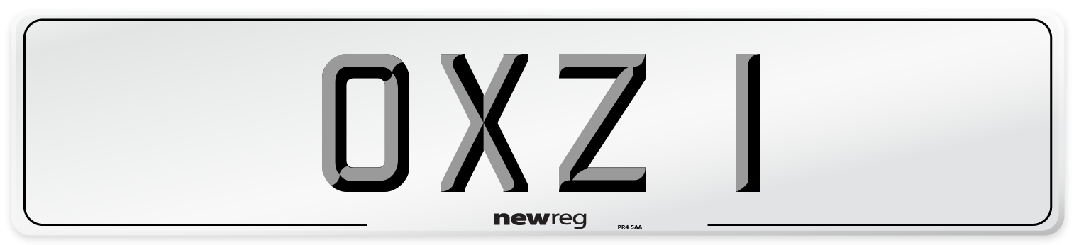 OXZ 1 Number Plate from New Reg